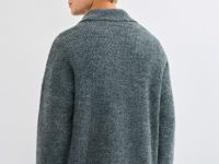 Текстурный джемпер поло, Серый