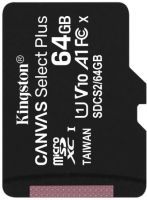 Карта памяти Kingston Canvas Select Plus microSDXC UHS-I 64 ГБ