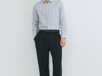 Рубашка в клетку, Белый