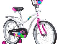 Детский велосипед Novatrack Candy 20, год 2023, цвет Белый