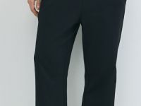 Трикотажные прямые брюки, Черный