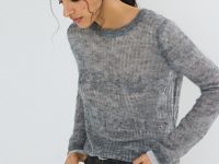 Двуслойный джемпер из мохера и шерсти, Серый