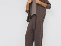 Брюки из вискозы, Коричневый