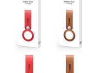 Брелок Wiwu Leather Ouch для Apple AirTag кожаный (красный)