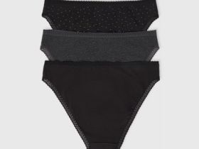 Классические трусы, 3 шт., Черный