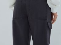 Хлопковые брюки карго, Серый
