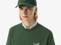 Мужская хлопковая футболка Lacoste классического кроя