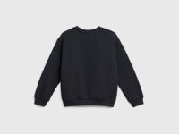 Свитшот с аппликацией для девочек, Черный