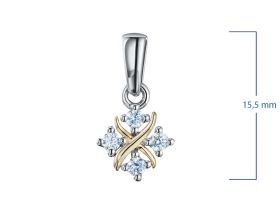 Подвеска из комбинированного золота э4812пд06160700