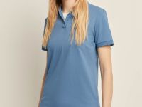 Поло приталенного силуэта с вышивкой