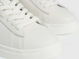 Кеды из натуральной кожи, Белый