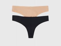 Бесшовные трусы-бразилиана, 2 шт., Бежевый