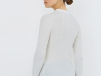 Кардиган в рубчик, Белый