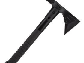 Топор - тактический томагавк Voodoo Hawk Mini Black - SOG F183, сталь 3Cr13MoV Hardcased Black, рукоять термопластик GRN, чёрный