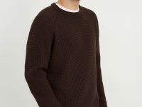 Джемпер с рукавом реглан и округлой горловиной