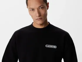 Мужской хлопковый свитшот Lacoste стандартного кроя