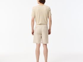 Мужские шорты Lacoste из смеси хлопка и льна