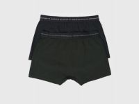 Трикотажные трусы в микрополоску, 2 шт., Зеленый