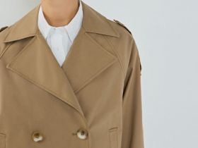 Укороченный плащ, Бежевый