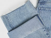 Прямые джинсы с высокой посадкой, Голубой