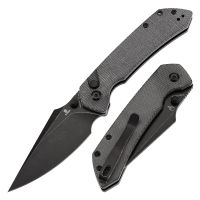 Складной нож Tenable Fenrir, сталь 14C28N, рукоять микарта, черный