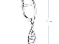 Серьги из серебра с бриллиантами э0601сг05185800