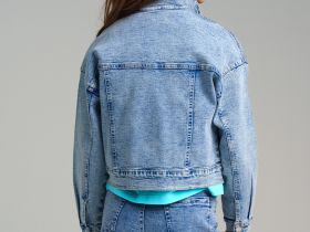 Куртка текстильная джинсовая для девочек