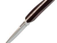 Нож Pocket Wolf Мини Тактик с долом, сталь AUS10Co, рукоять микарта, красный