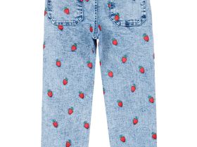 Брюки текстильные джинсовые для девочек (джегинсы)