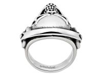 Кольцо ZIPPO, серебристое, в форме черепа, нержавеющая сталь, 2,5x2,6x0,6 см, диаметр 19,7 мм