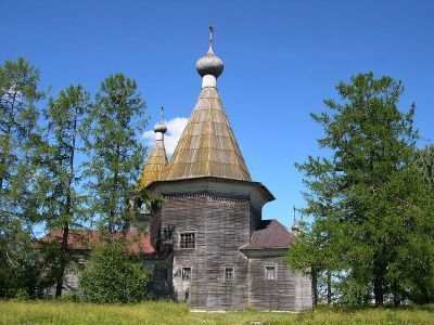 Церковь Богоявления с росписью (деревянная), Ошевенского монастыря
