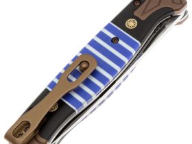 Складной нож Steelclaw Хорс-03 сталь VG-10, рукоять White/Blue G10