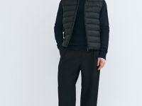 Ультралёгкий жилет с воротником-стойкой, Черный