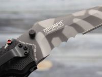 Полуавтоматический складной нож CRKT Triumph Tiger Stripe, сталь Aus 8, рукоять G-10