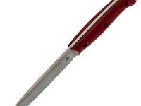 Туристический нож Универсал, сталь AUS-10Co, рукоять вишневая микарта