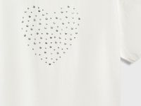 Футболка со стразами для девочек, Белый