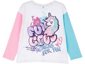 Фуфайка трикотажная для девочек (футболка с длинными рукавами)