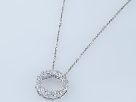 Подвеска из белого золота с бриллиантами э4701пд09210006