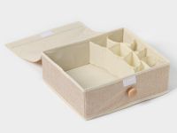 Органайзер для хранения с крышкой KK/home, 35х30х12 см, цвет бежевый