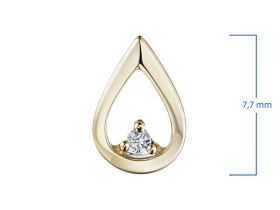 Подвеска из желтого золота с бриллиантом э0301пд10174700