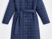 Утепленное пальто с поясом