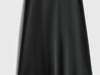 Юбка макси из сатина, Черный