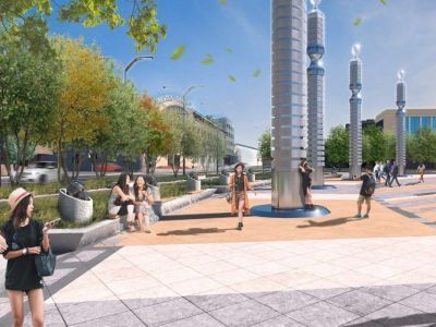 В Якутске на площади Ленина приступили к земляным работам, завозят материалы