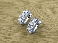 Серьги из белого золота с бриллиантами э0901сг08160800