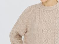 Джемпер с косами, Бежевый