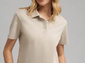 Поло прямого кроя из мерсеризованного хлопка