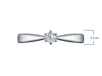 Классическое кольцо из белого золота с бриллиантом э4701кц12150900