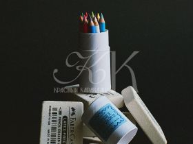 Набор мини-карандаши цветные Talent Toys 12 шт в тубусе