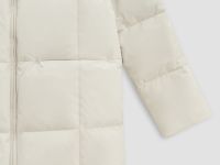 Стеганый пуховик с капюшоном