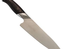 Нож кухонный поварской Okroshka Truffle 20.5 см, сталь 9cr18mov, рукоять Pakka Wood